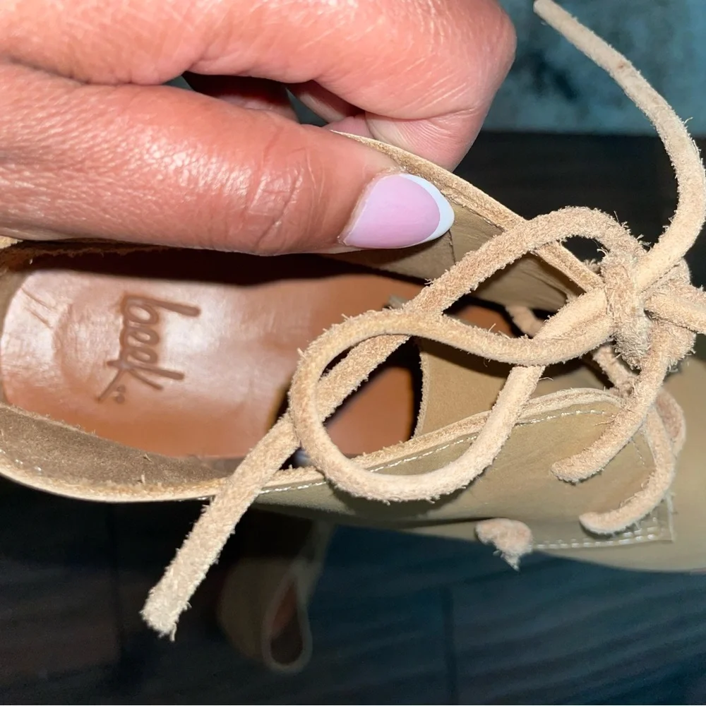Beek Anthropologie Bunting Lace Up leather Camel color Chukka Boots 7.5